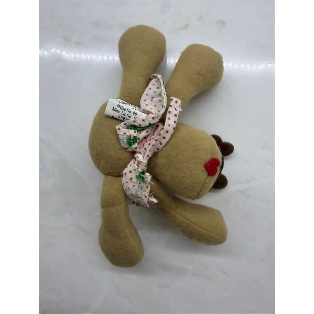 VINTAGE HALLMARK RHONDA THE REINDEER BEAN BAG STUFFED ANIMAL PLUSH CIRCA 1984